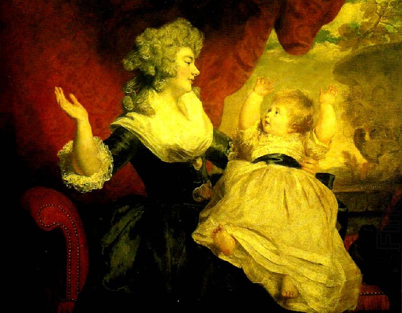 Sir Joshua Reynolds georgiana, duchess of devonshire with her daughter china oil painting image